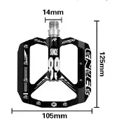 HBS Pd-001 Aluminium Cnc Mtb Pedalen - All Mountain En Xc - Zwart