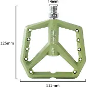HBS Pd-500 Nylon Mtb Pedalen - Verbreed Antislip Design - Du Plus 1 Lager - Zwart