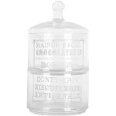 Clayre & Eef Voorraadpot Ø 17x30 cm Transparant Glas