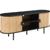 En.casa TV meubel Tvedestrand 140x40x55 cm zwart en naturel []