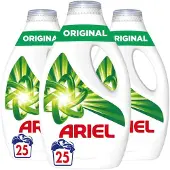 Ariel 3x Vloeibaar Wasmiddel Original 25 Wasbeurten 1,125 Liter