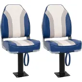 vidaXL Bootstoelen inklapbaar 2 st met hoge rugleuning