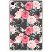 B2Ctelecom Samsung Galaxy Tab A9 Plus Siliconen Hoesje Butterfly Roses