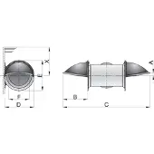 VETUS Stern Propeller Tunnel Expansion Kit Grijs 150 mm