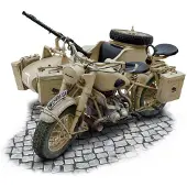 Italeri 7403 – German Military Motorcyle with Sidecar - 1:9