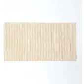 Homescapes Crèmewitte badmat, geribbeld, 100% katoen, draaddichtheid 1500, 50 x 100 cm