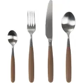 Pomax Renoir bestekset set van 16 handvat hars bruin