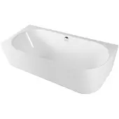 Polysan Sussi halfvrijstaand bad links mineraalmarmer 150x70cm wit
