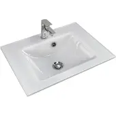 Saniclear Aken glazen wastafel 60cm met kraangat