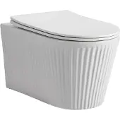 SaniGoods Flutty hangtoilet ribbel tornado flush glanzend wit