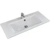 Saniclear Aken glazen wastafel 100cm met kraangat