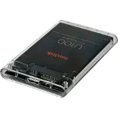 Gembird USB 3.0 externe HDD behuizing voor 2.5' SATA schijven van 9,5 mm, transparant