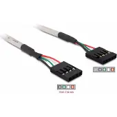 DeLOCK USB Pinheader Kabel Bu Bu 4pin/5pin 50 cm - 4-polige Pinheader vrouwel