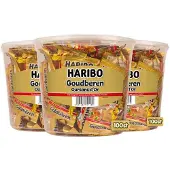 Haribo 3x Silo Zakjes Goudbeertjes 100 Stuks