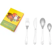 Zilverstad Kinderbestekset Nijntje Vriendjes Zilver (4-Delig)