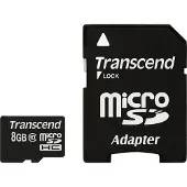 Transcend Premium microSDHC-kaart Industrial 8 GB Class 10 Incl. SD-adapter