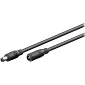 Goobay DC verlengkabel | 5,5 x 2,5mm | max. 100W | AWG20 | zwart | 10 meter