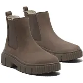 Timberland Dames Greyfield Mid taupe leren chelsea laarzen (41.5 W), Leer, Plat, Geen, Casual, Duurzaam TB0A2FK2EM51