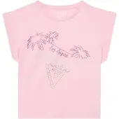 GUESS Girls Shirt Roze Strass - Maat 152