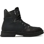 Tommy Hilfiger Veterboots van leer met labelpatch