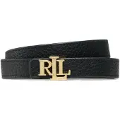 Lauren Accesorios Riem bruin / goud / zwart