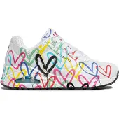 SKECHERS Sneakers laag 'UNO-SPREAD THE LOVE' turquoise / pink / zwart / wit
