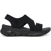 SKECHERS Dames Sandalen Arch Fit - Brightest Day zwart (38), 1 tot 3 cm, Klittenband, Casual 119458