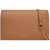 Coccinelle Leren Koppeling Schoudertas Dandy Mini Bag Skin Lichtbruin