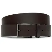 HUGO Leren riem met logogravure op de gesp Maat 115