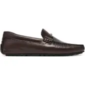 BOSS Loafers van nappaleer met metalen merkaccent en doorlopende zool Maat 43