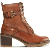 Pikolinos Dames Bruin Llanes leren enkellaarsjes -Hoogte hak 6cm (40), Leer, 3 tot 5 cm, 5 tot 8 cm, Ritssluiting, Casual W7H-8510