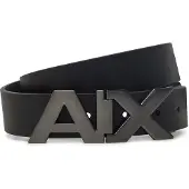 Armani Exchange Heren Leren riem zwart, marine (30), Casual, Klassiek, Leer, Marineblauw 951058CC50543120