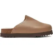 Scholl Klomp Women Fae Studs Leather Taupe-Schoenmaat 36