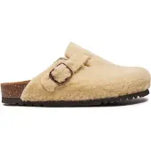 Scholl Klomp Women Fae New Synthetic Shearling Beige-Schoenmaat 36