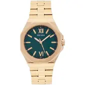 GUESS Analoog horloge 'DRESS' goud / smaragd