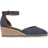 Tamaris Espadrilles Sleehak blauw Textiel Maat 41