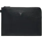 GUESS Portemonnee 'BATH MEDIUM CLUTCH' zwart / zilver