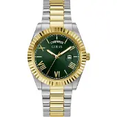 GUESS Analoog horloge 'CONNOISSEUR' goud / spar / zilver