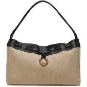 Coccinelle Leather Large Shoulder Bag In Beige And Black Maat: OS | Handtassen Outlet | Dames | Bruin