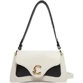 Coccinelle Schoudertas 'C-Me' goud / zwart / wit