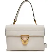 Coccinelle Leren Schoudertas Arlettis Shoulder Bag Blanco Crème