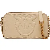 Pinko Schoudertas 'Crossbody Bag 'Carrie'' beige
