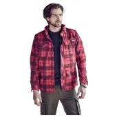 Detlev Louis DL-SM-1 Motor-Overhemd Zwart/Rood 56, Mannen