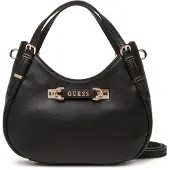 GUESS Handtas Schoudertas Lefia Small Satchel Bag Black Zwart