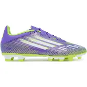 Adidas Voetbalschoen 'F50 Club' lichtgrijs / neongroen / lila