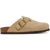 Scholl Klomp Women Fae Suede Sp Dark Beige-Schoenmaat 35