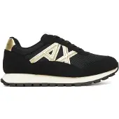 Giorgio Armani Sneakers laag goud / zwart / wit
