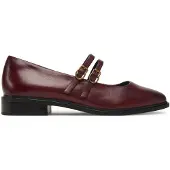 Tamaris Ballerina met riempjes merlot