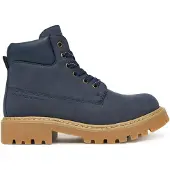 Tommy Hilfiger veterboots donkerblauw Jongens Imitatieleer Effen - maat 39