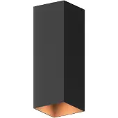Calex LED Wandlamp Milan - Rechthoek - LED Up & Down - Verstelbare Stralingshoek - 8W - Tuinverlichting - Modern Design - Warm Wit Licht - Voor Binnen en Buiten - Zwart